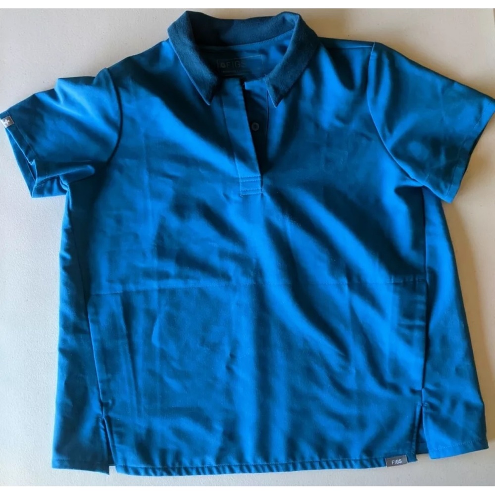 Figs Scrubs Igava Alps Blue Scrub Top